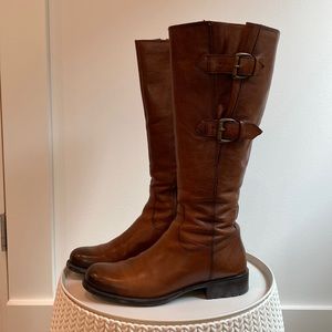 Clarks brown leather boots